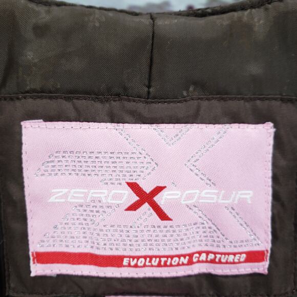 Zero Exposure Girls Brown Snow Ski Bib Overall Pants Size L 6X - Picture 16 of 16